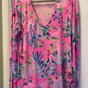 Lilly Pulitzer I’m Feline Fine Pajama Top Size L